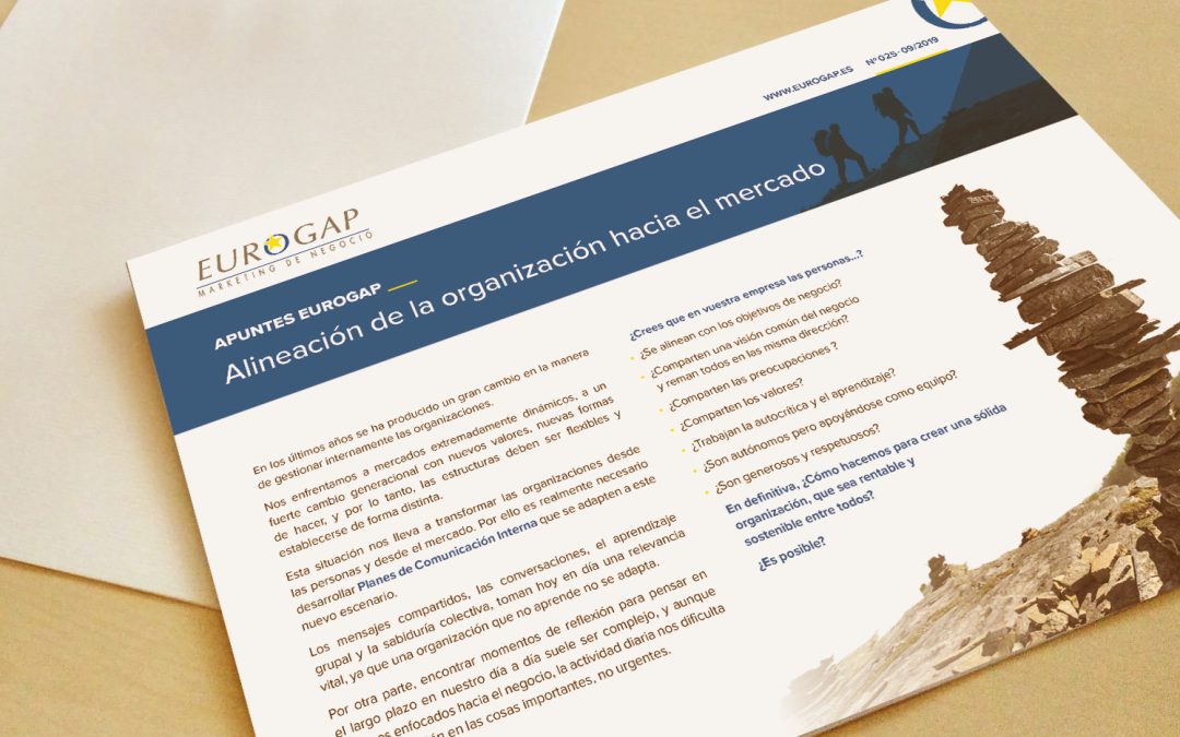 APUNTES EUROGAP MARKETING Nº 25 «La alineación de la organización hacia el mercado»